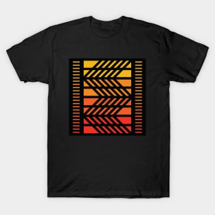 "Dimensional Folds” - V.4 Orange - (Geometric Art) (Dimensions) - Doc Labs T-Shirt